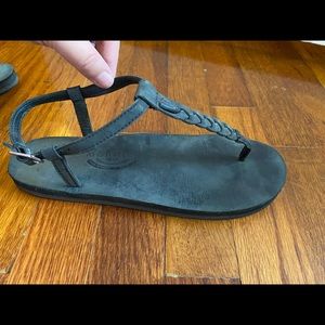 Rainbow sandals braid t-street t-strap flip flops